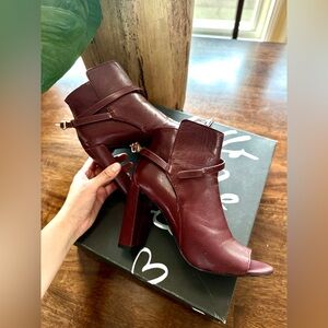 Burgundy Bootie Heel